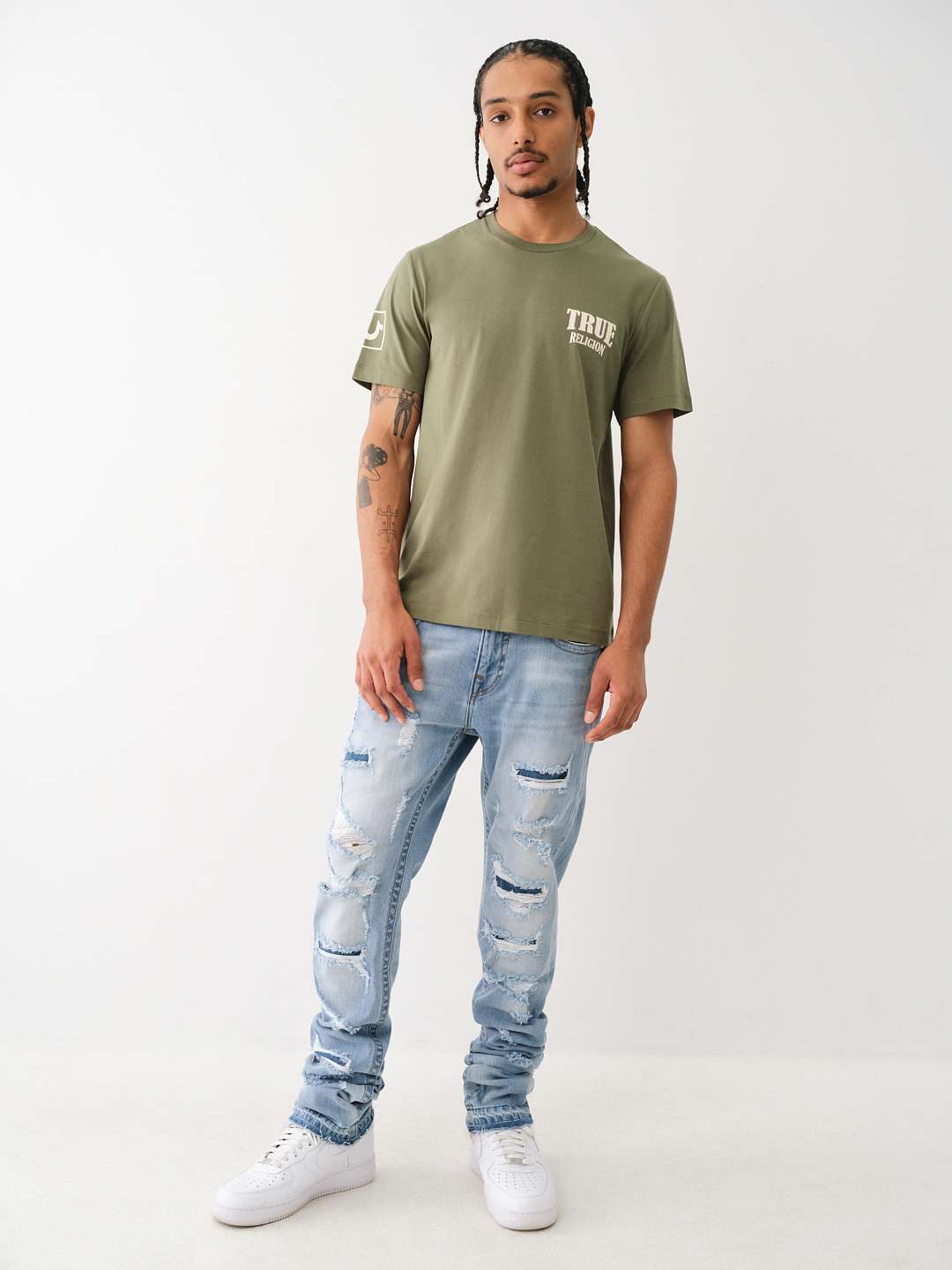 ROCCO DISTRESSED STACKED SKINNY JEAN