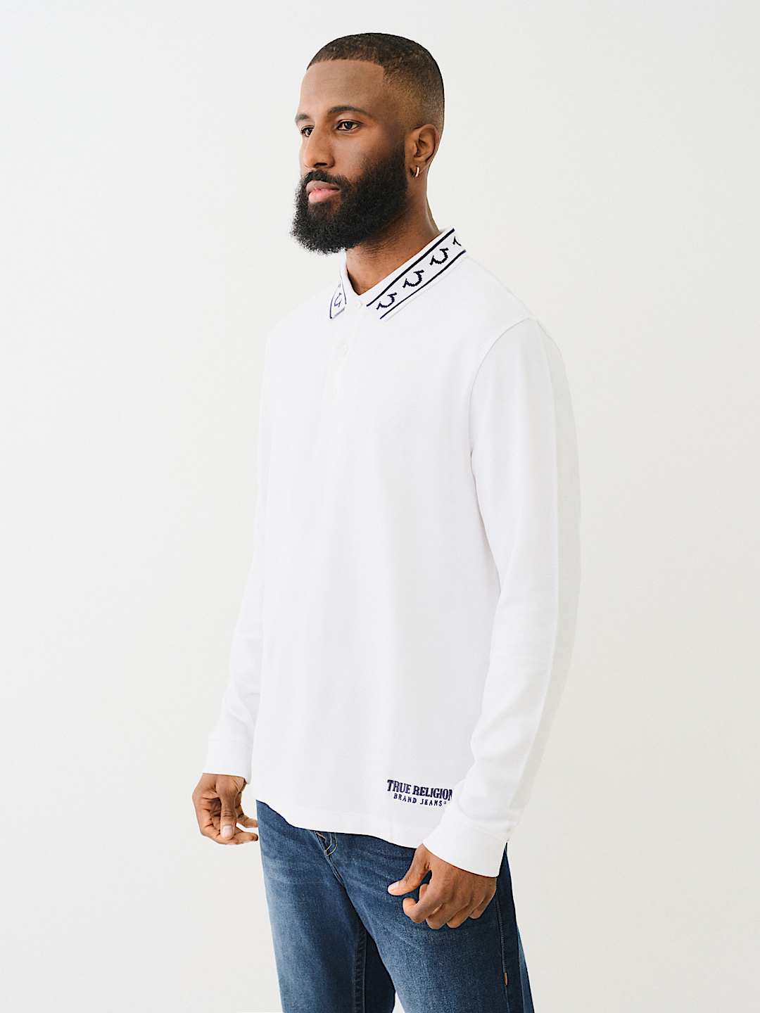 LONG SLEEVE POLO SHIRT, image 3