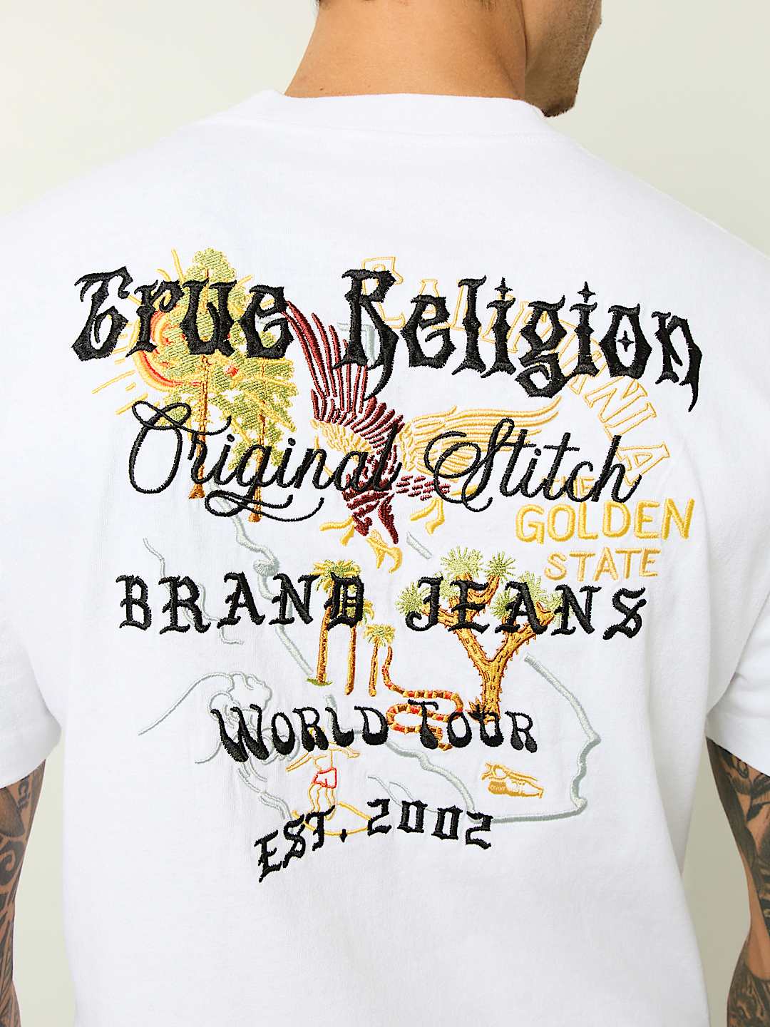 EMBROIDERED NATURE LOGO HEAVYWEIGHT TEE