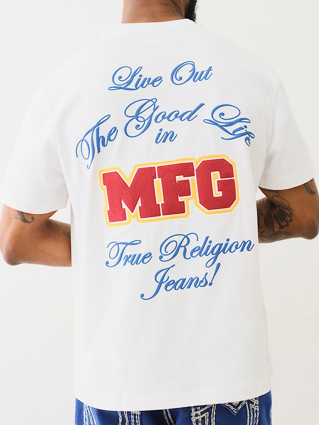 CHAIN EMBROIDERY MFG TEE