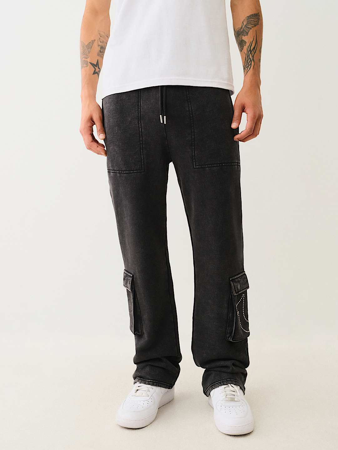 STUDDED CARGO SWEAT PANT