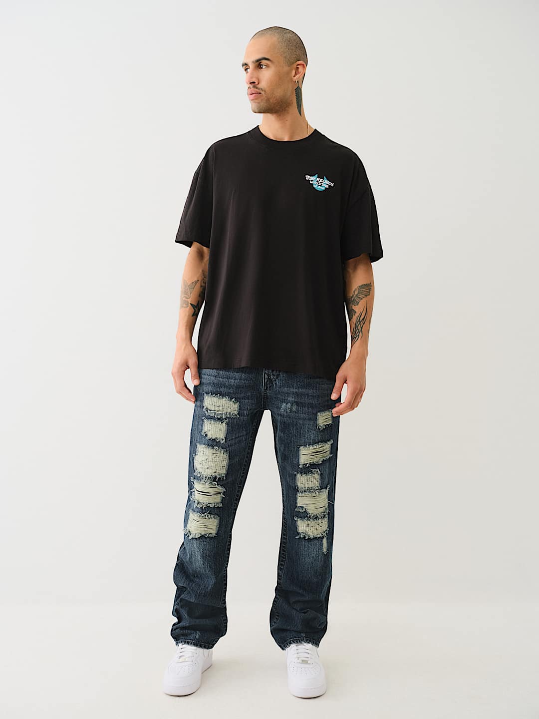 関税込み♪【TRUE RELIGION】FISH EYE シティ ロゴ★Tシャツ FISH EYE CITY LOGO TEE | True Religion