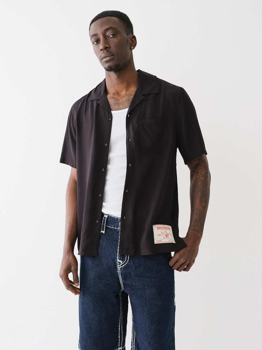 CAMP COLLAR SHORT SLEEVE SHIRT, image 2
