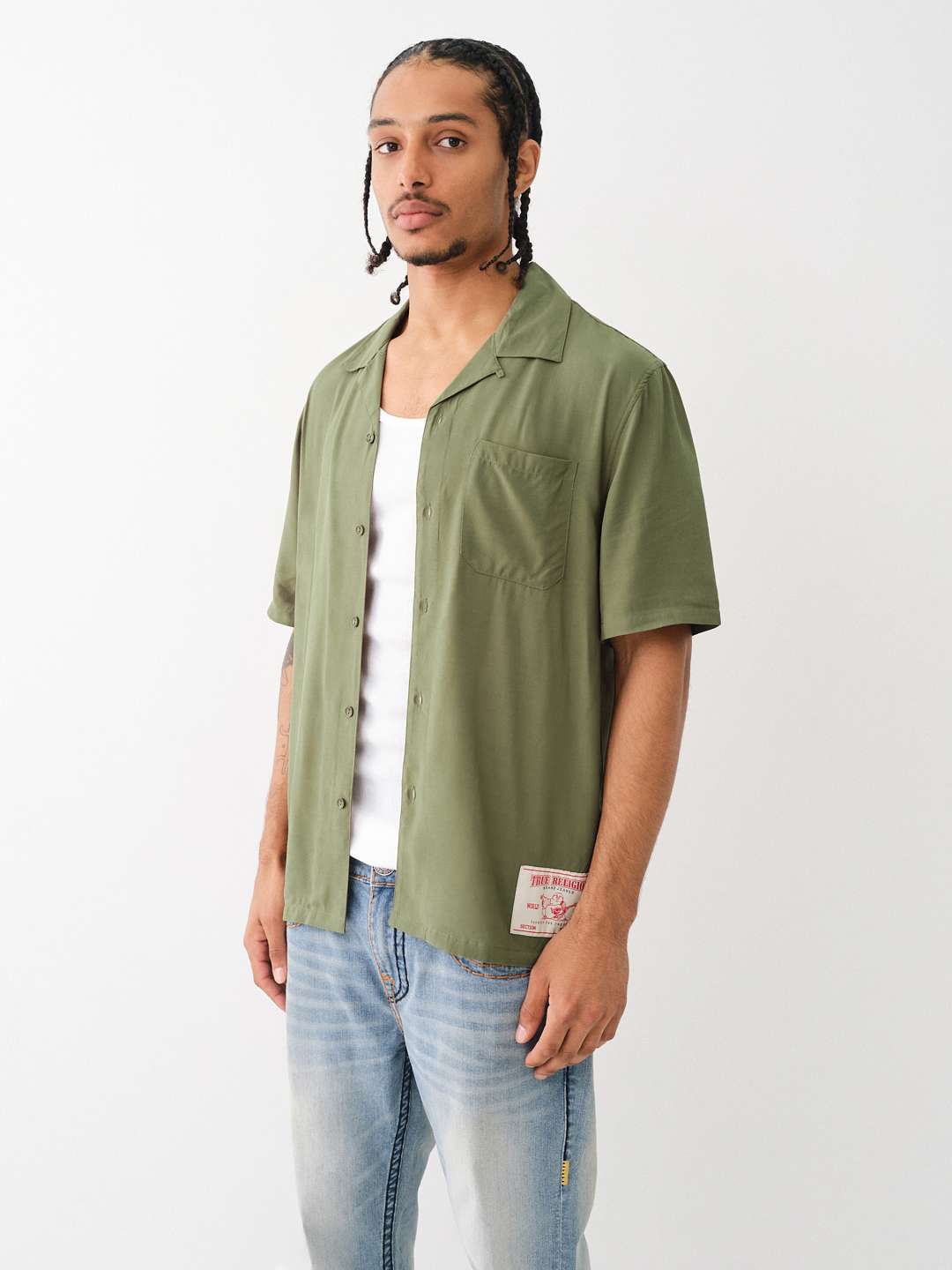 CAMP COLLAR SHORT SLEEVE SHIRT, image 5