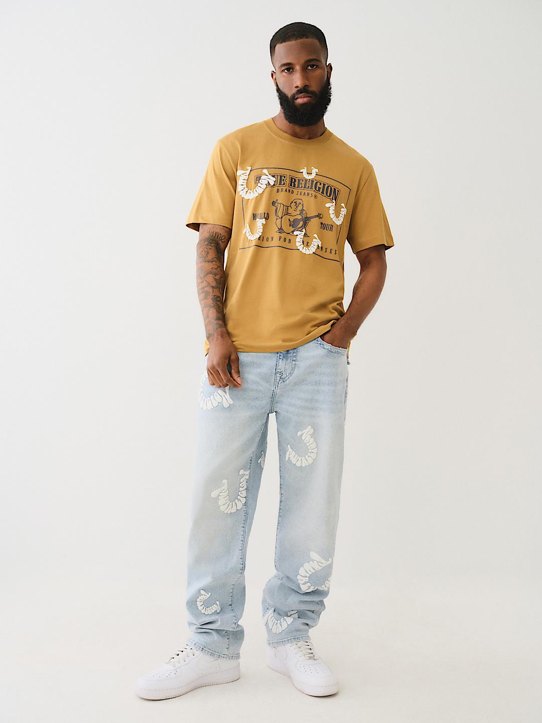 BOBBY WARPED PUFF PRINT BAGGY JEAN - Light Wash | True Religion