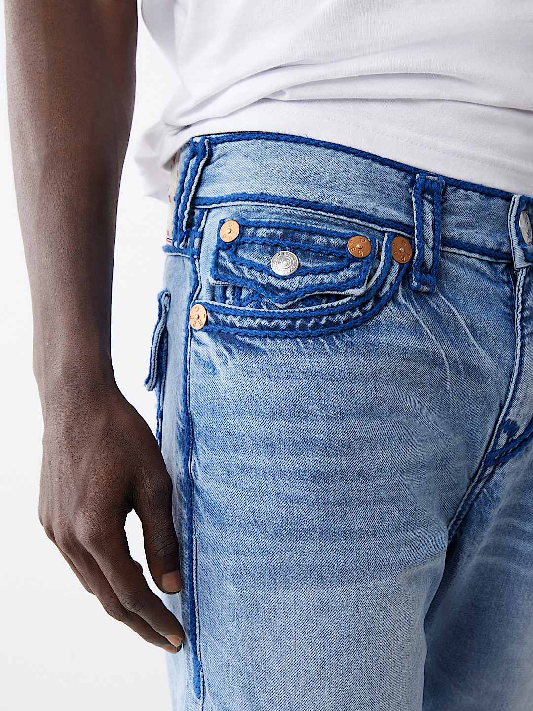 RICKY ROPE STITCH FLAP STRAIGHT JEAN
