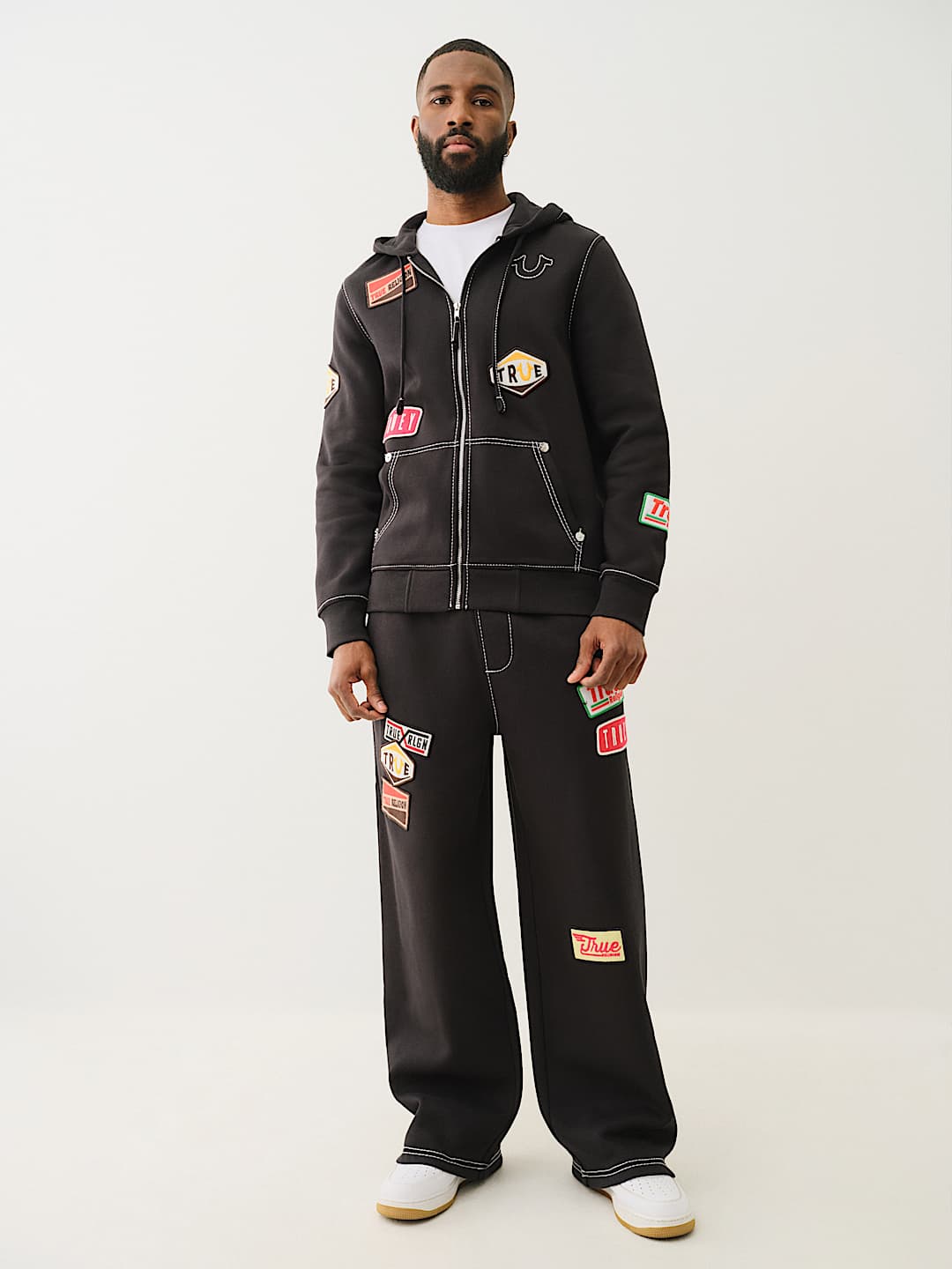 BIG T PATCH ZIP HOODIE