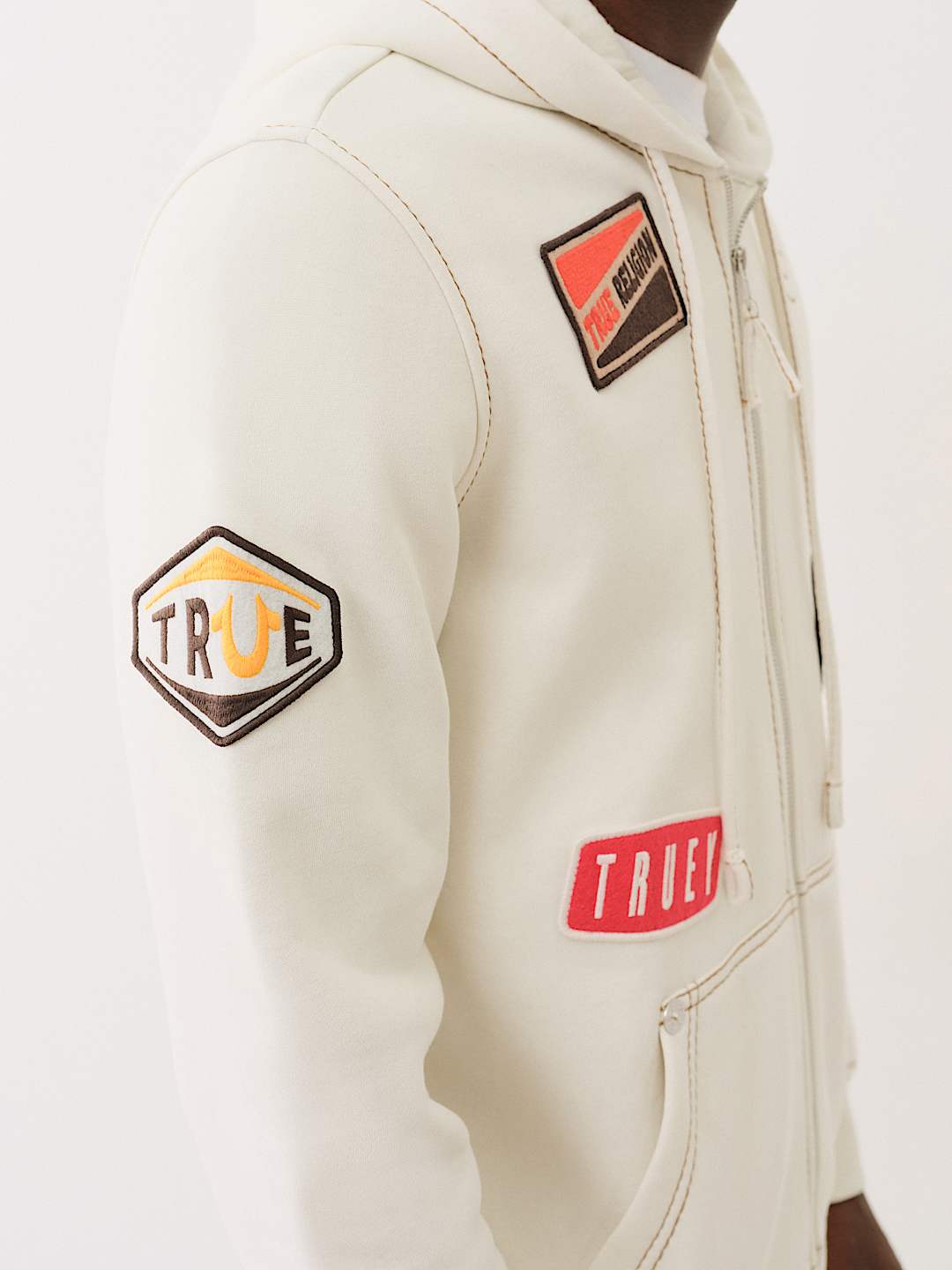 BIG T PATCH ZIP HOODIE - Rainy Day | True Religion