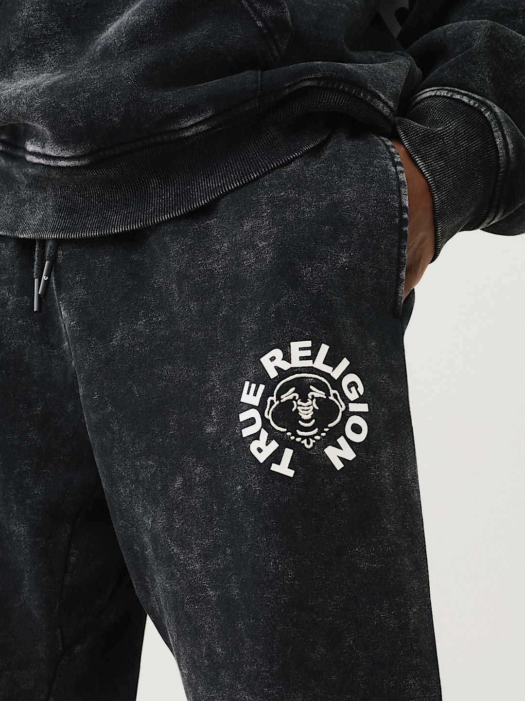MINERAL WASH BUDDHA FACE JOGGER