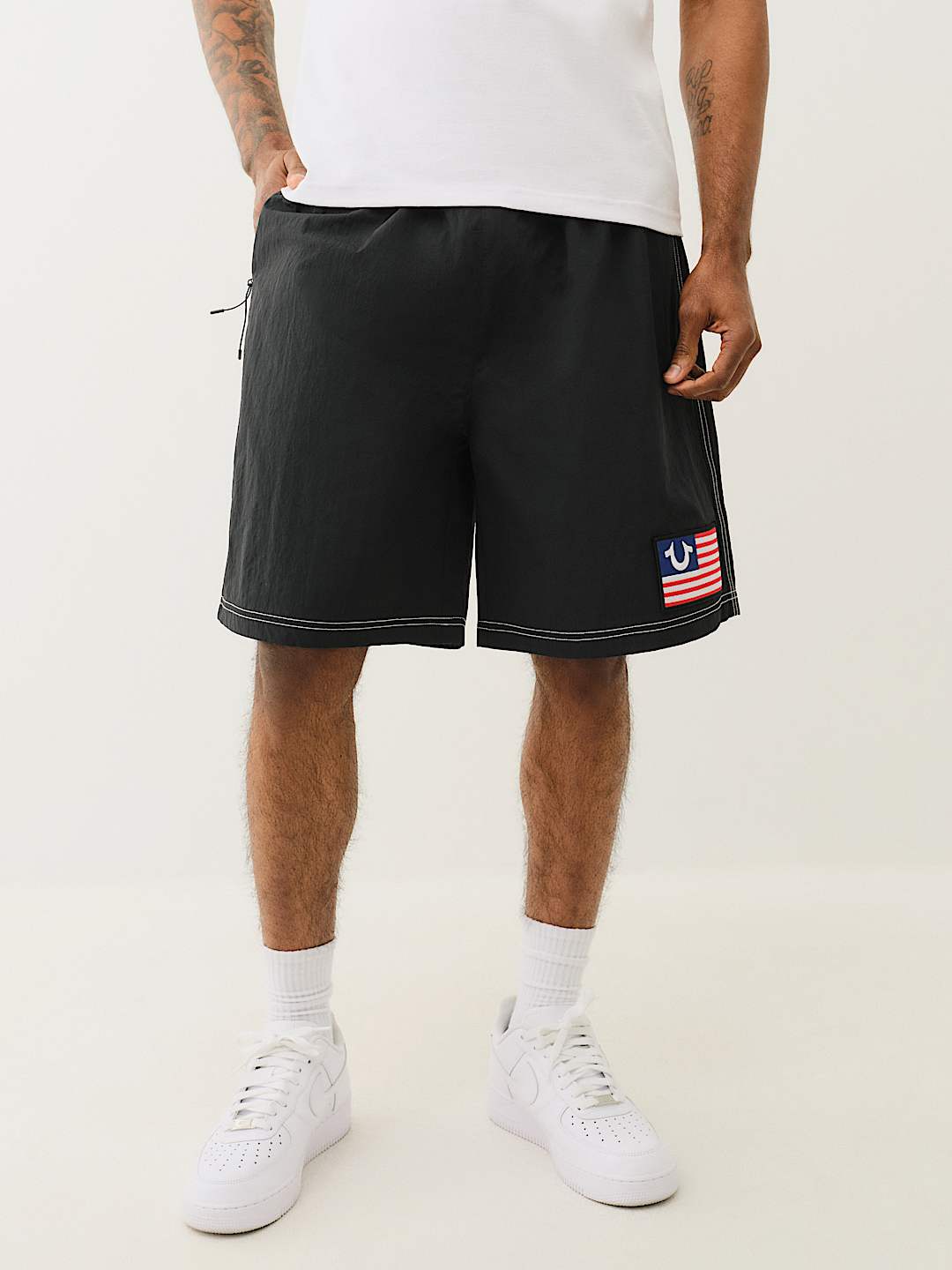 BELTED NYLON TRUE FLAG SHORT | True Religion