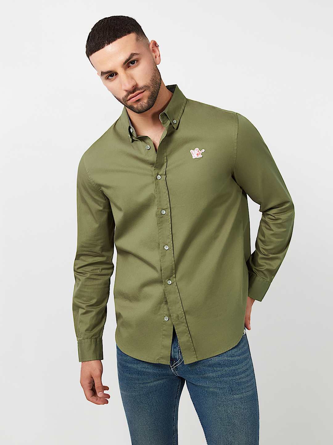 BUDDHA PATCH LONG SLEEVE SHIRT , image 1