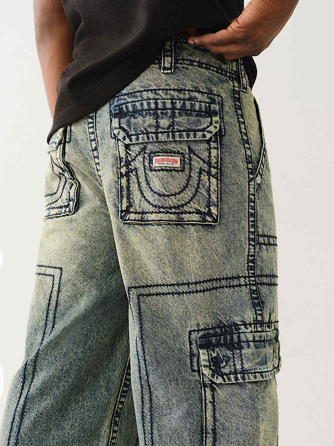 DENIM BIG T CARGO PANT