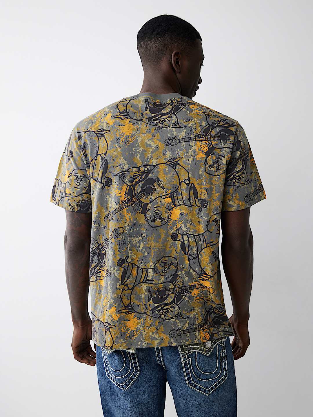 BUDDHA CAMO LOGO TEE - Camouflage Black | True Religion