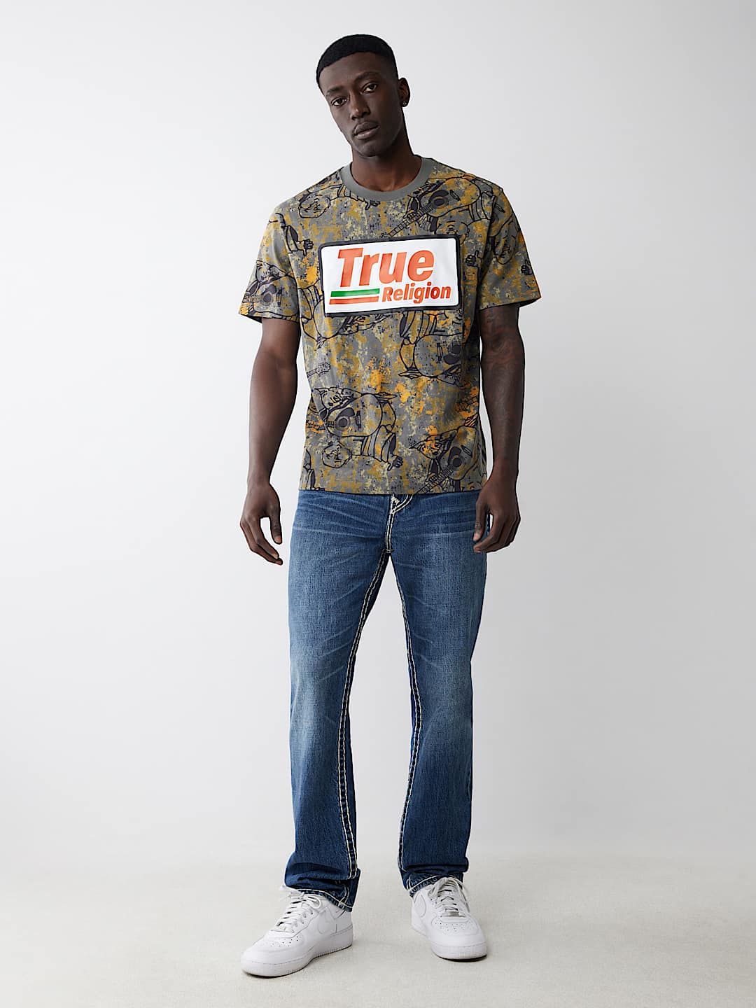 BUDDHA CAMO LOGO TEE - Camouflage Black | True Religion