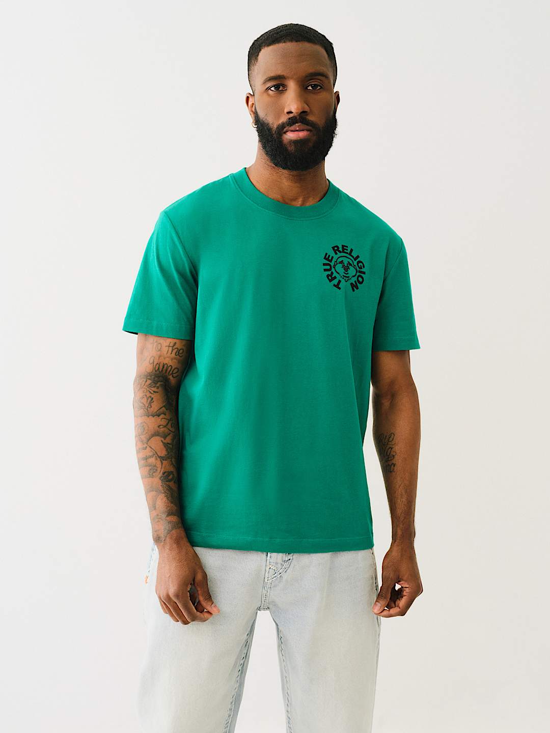 PUFF PRINT BUDDHA FACE TEE, image 3