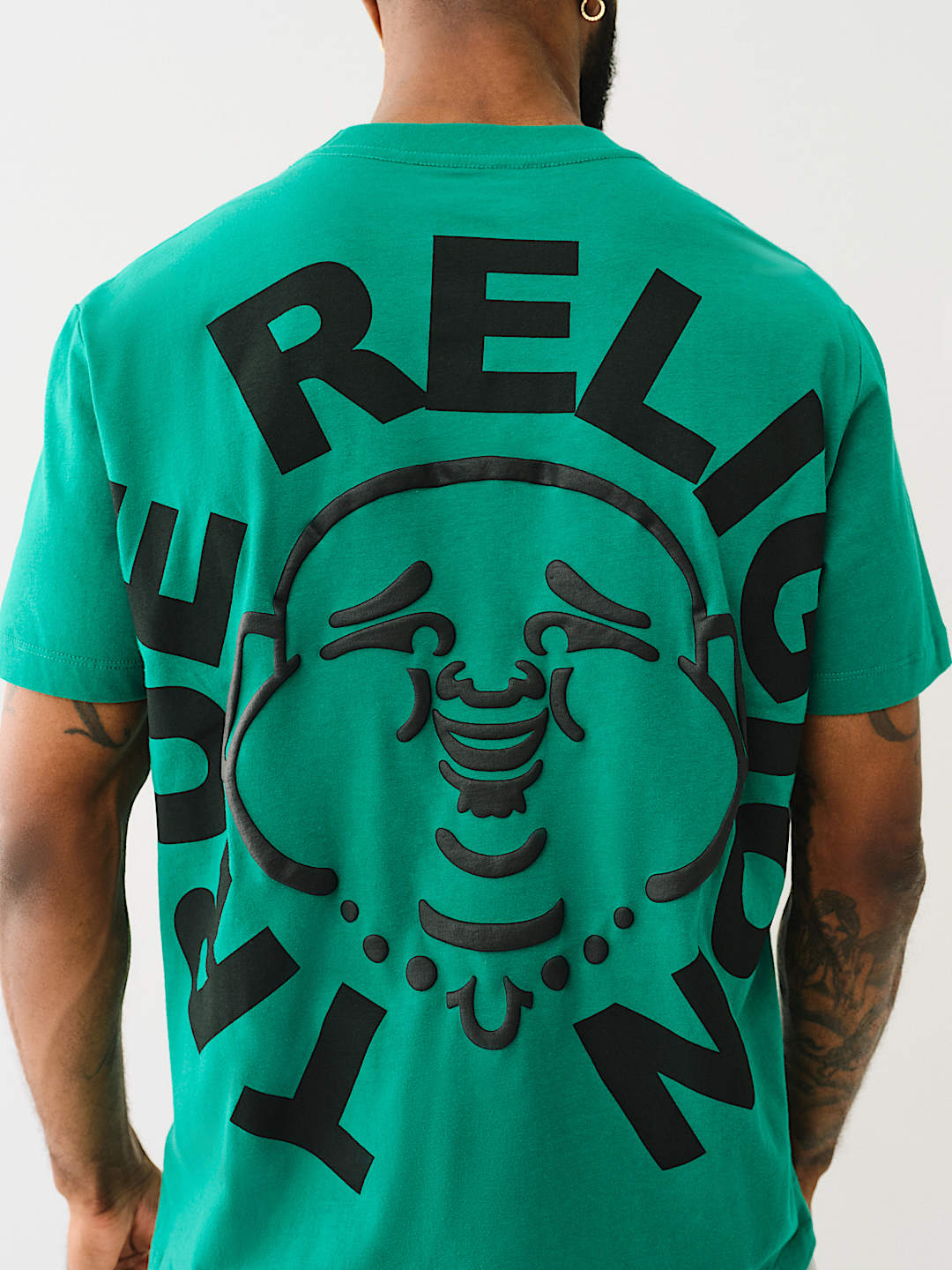PUFF PRINT BUDDHA FACE TEE, image 1