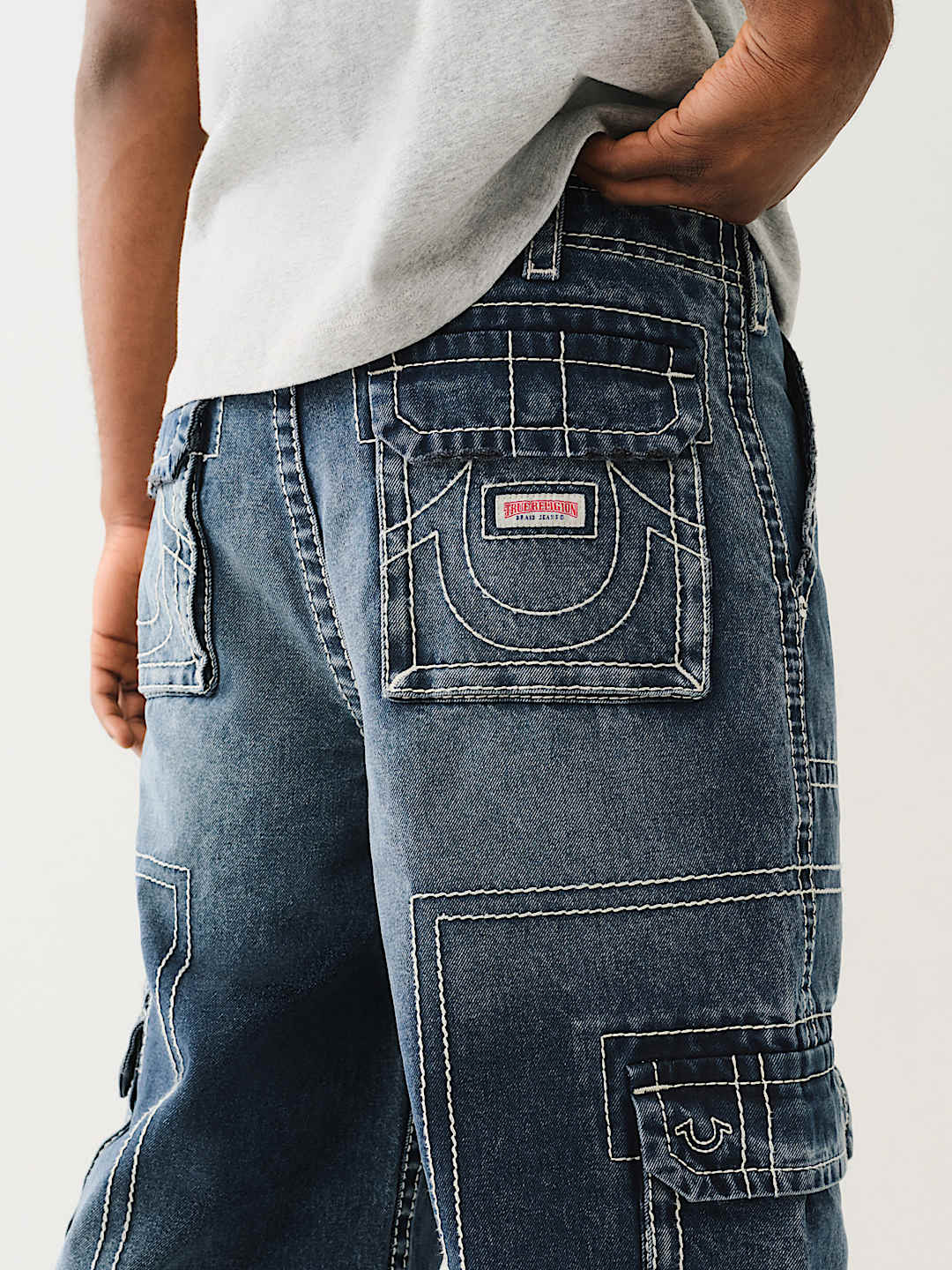 DENIM BIG T CARGO PANT