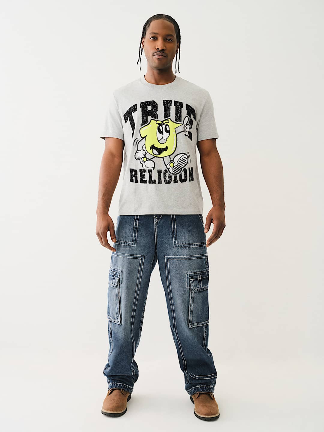 DENIM BIG T CARGO PANT