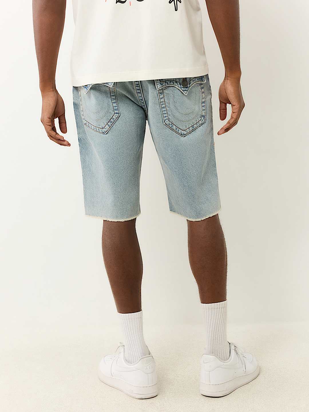 RICKY FRAYED FLAP DENIM SHORT
