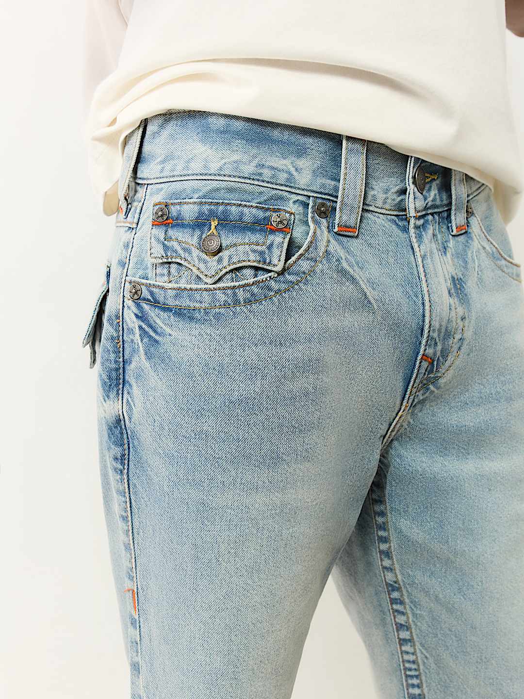 RICKY FRAYED FLAP DENIM SHORT