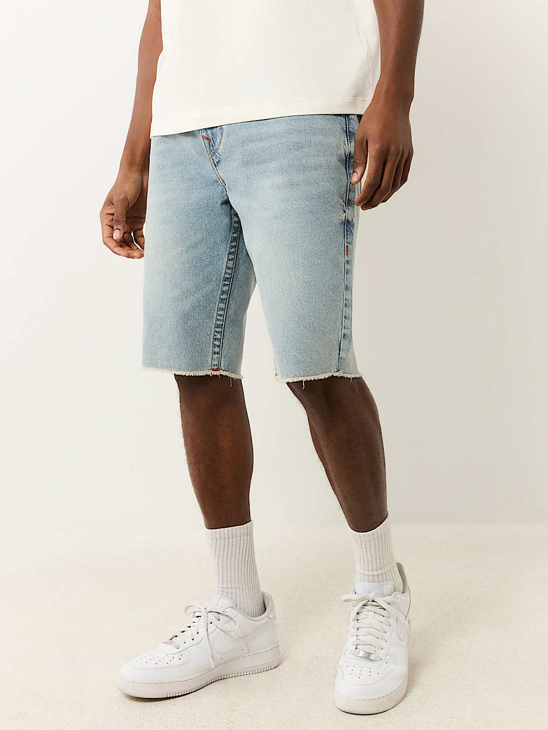 RICKY FRAYED FLAP DENIM SHORT
