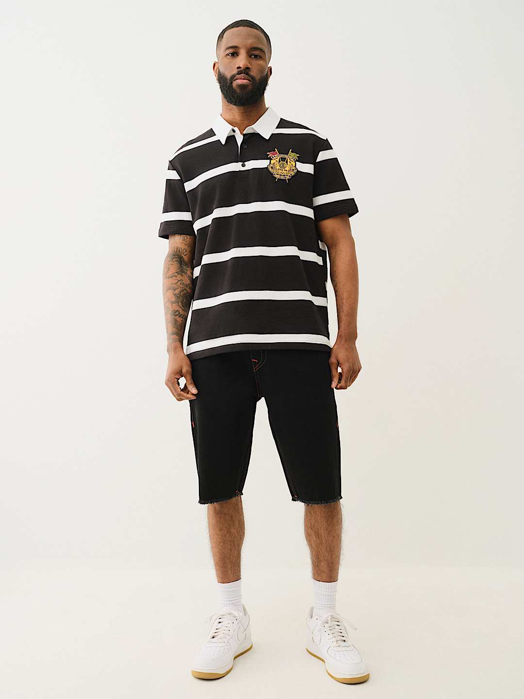 STRIPED CREST POLO SHIRT