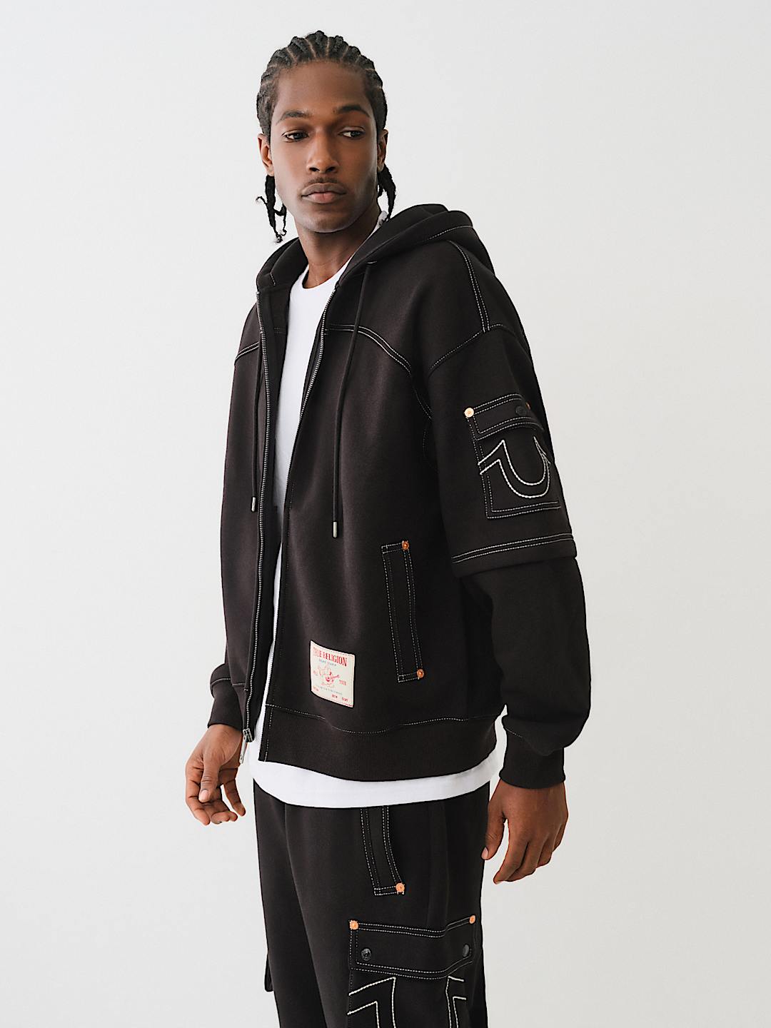 CARGO BAGGY REMIX ZIP HOODIE