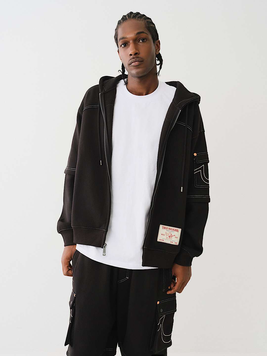 CARGO BAGGY REMIX ZIP HOODIE