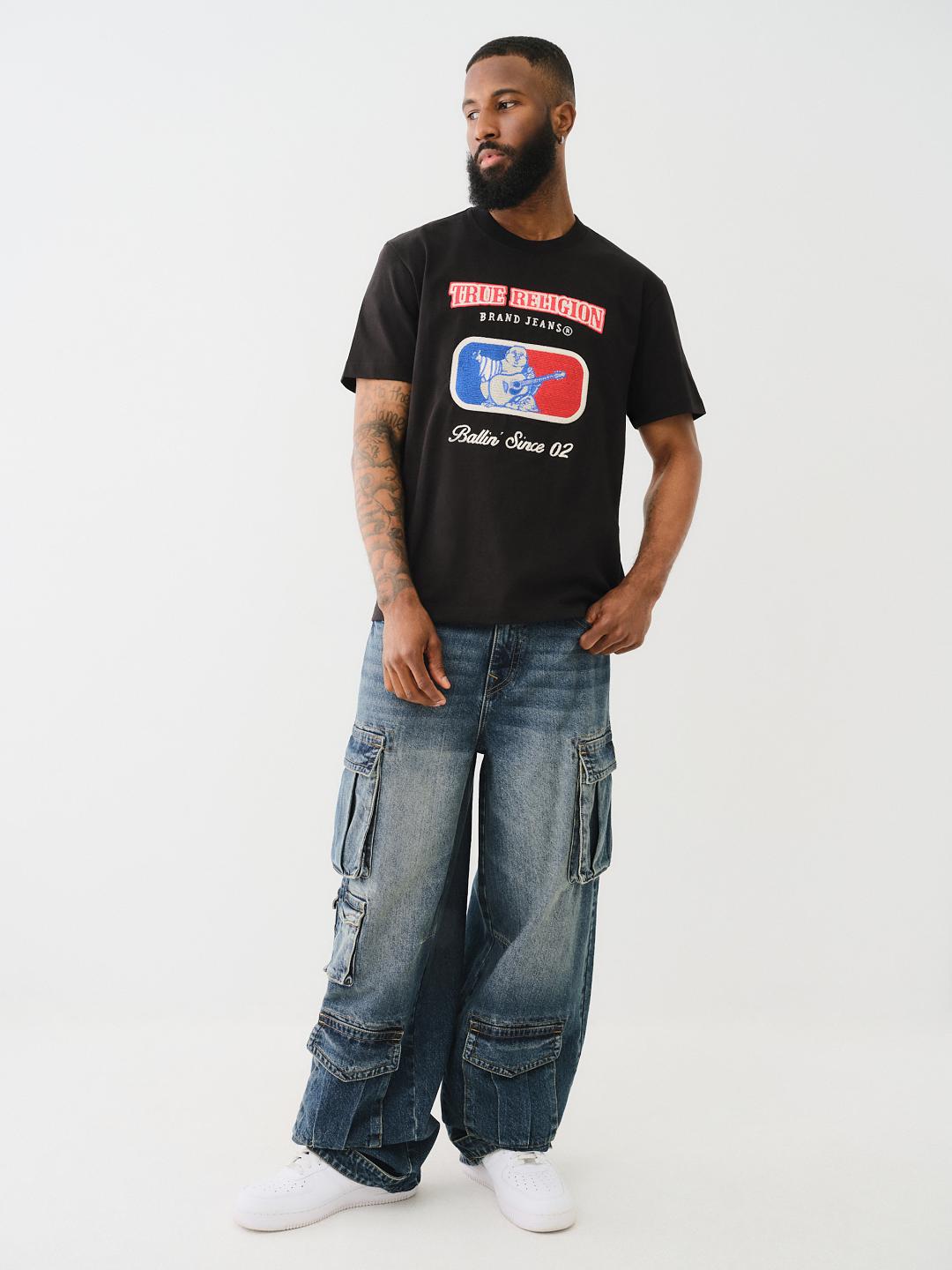 EMBROIDERED BALLIN' TEE