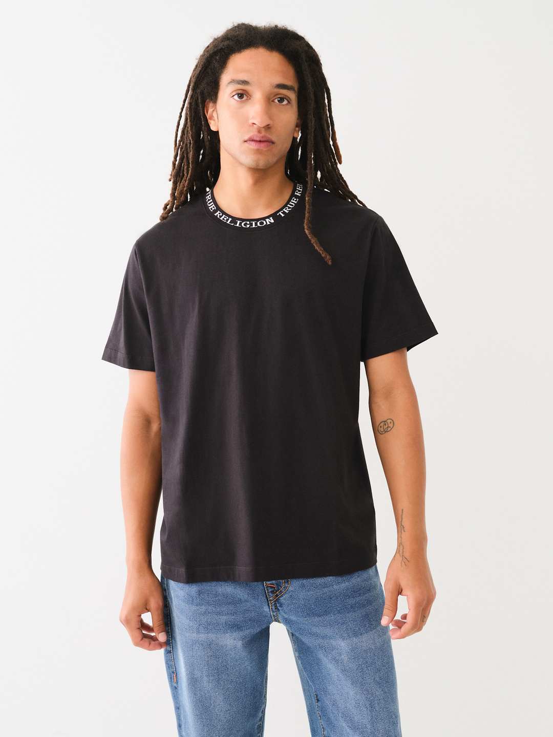 JACQUARD RIB LOGO TEE, image 1