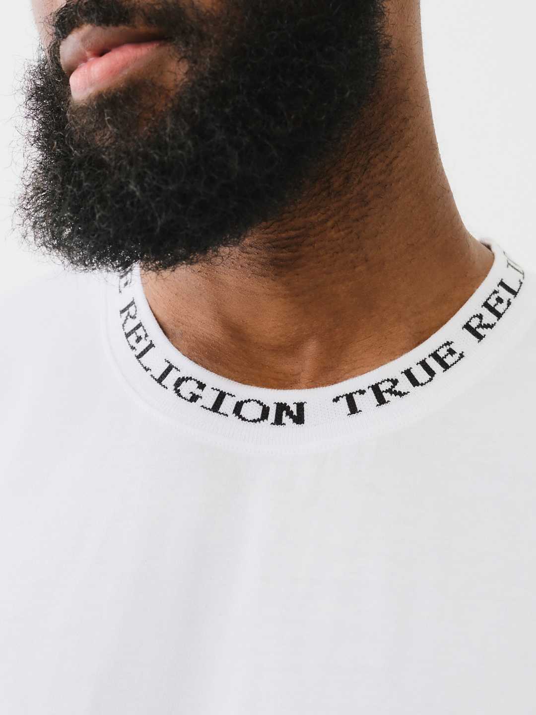 JACQUARD RIB LOGO TEE, image 2