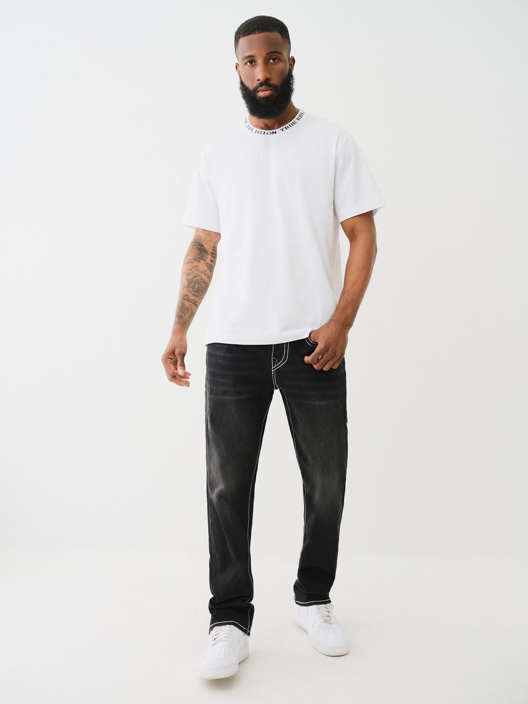 JACQUARD RIB LOGO TEE, image 5