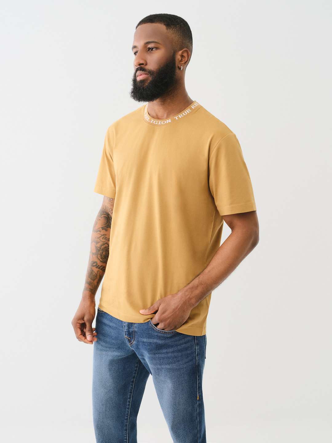 JACQUARD RIB LOGO TEE, image 4