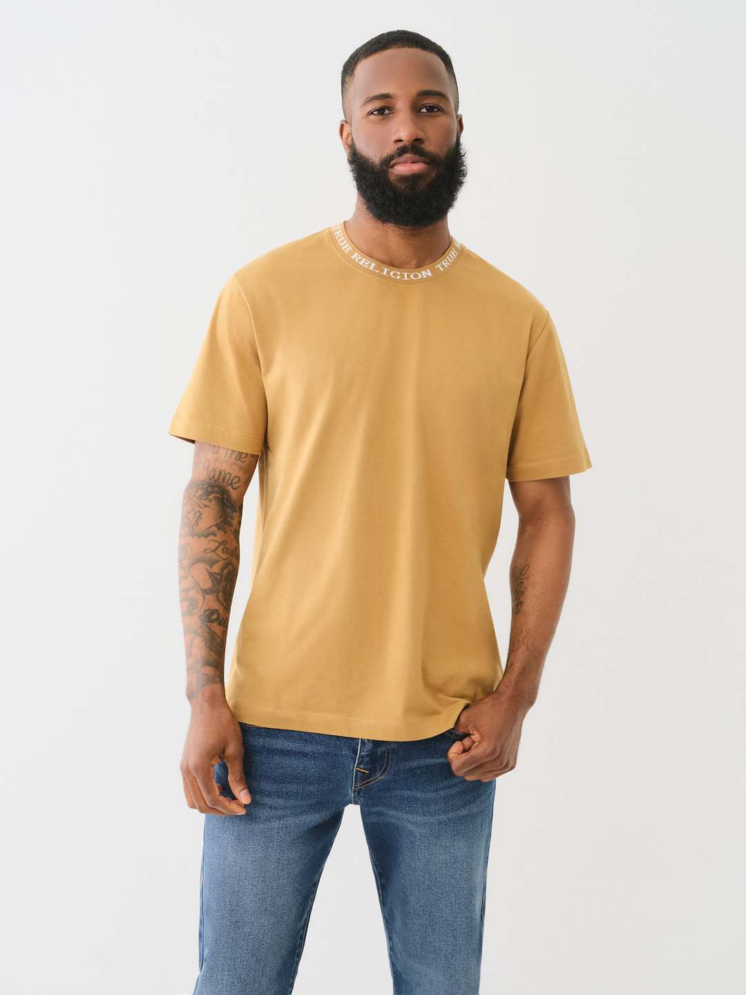 JACQUARD RIB LOGO TEE, image 1