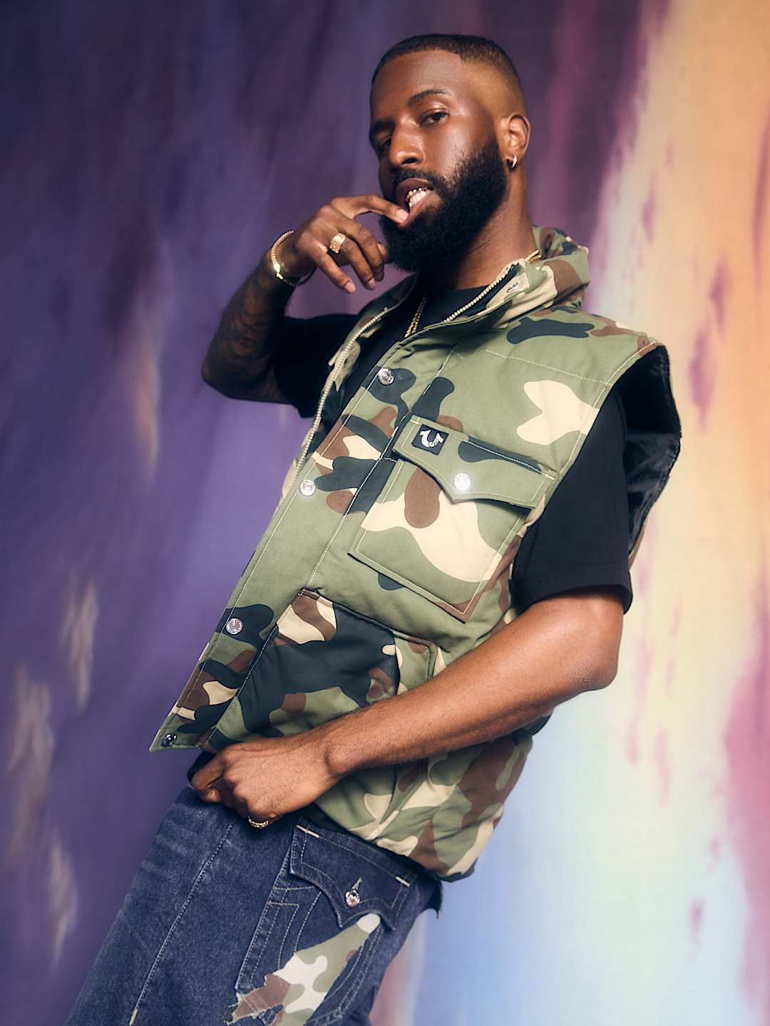 TWILL SINGLE NEEDLE VEST - Green | True Religion