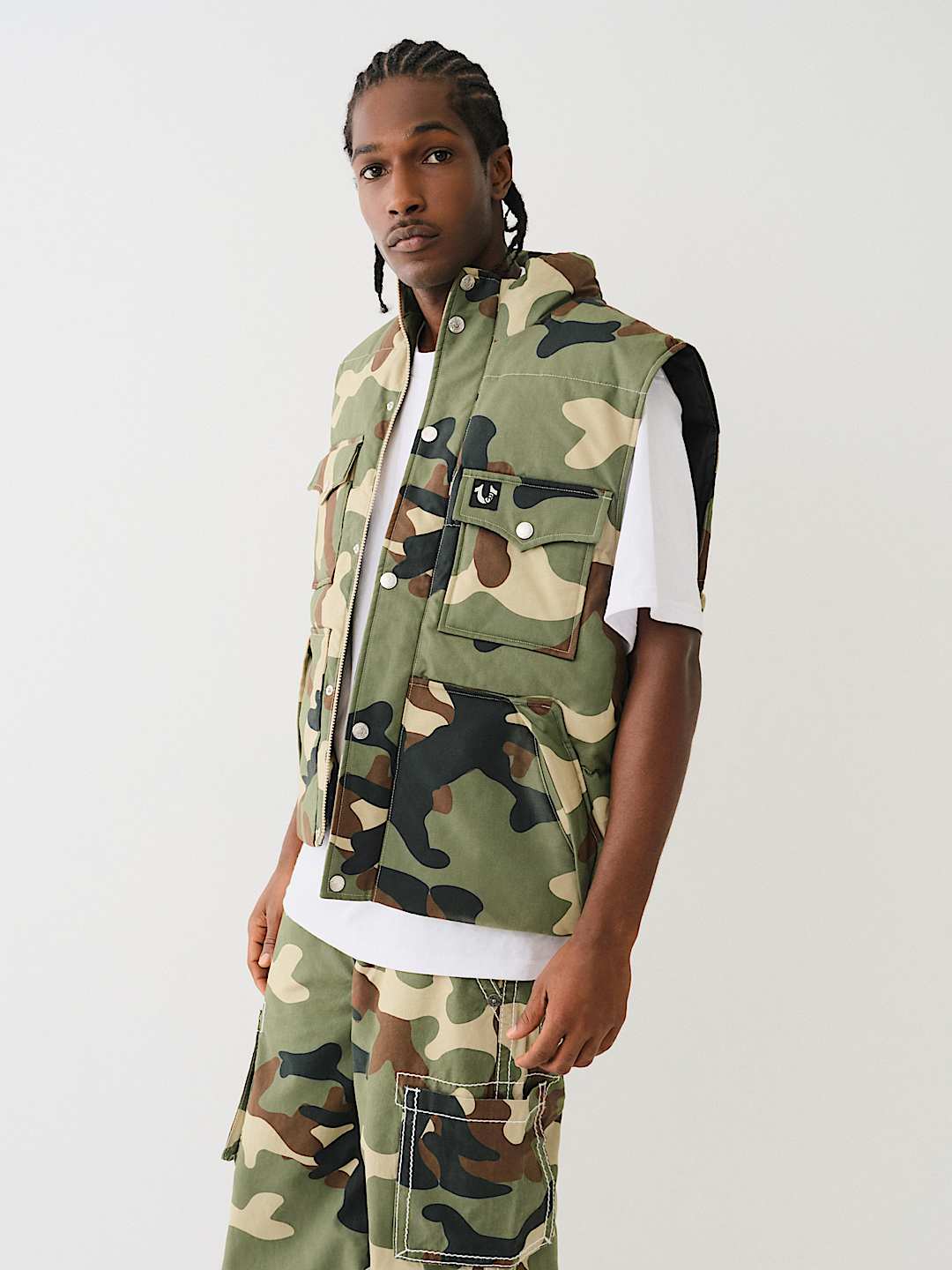 TWILL SINGLE NEEDLE VEST - Green | True Religion