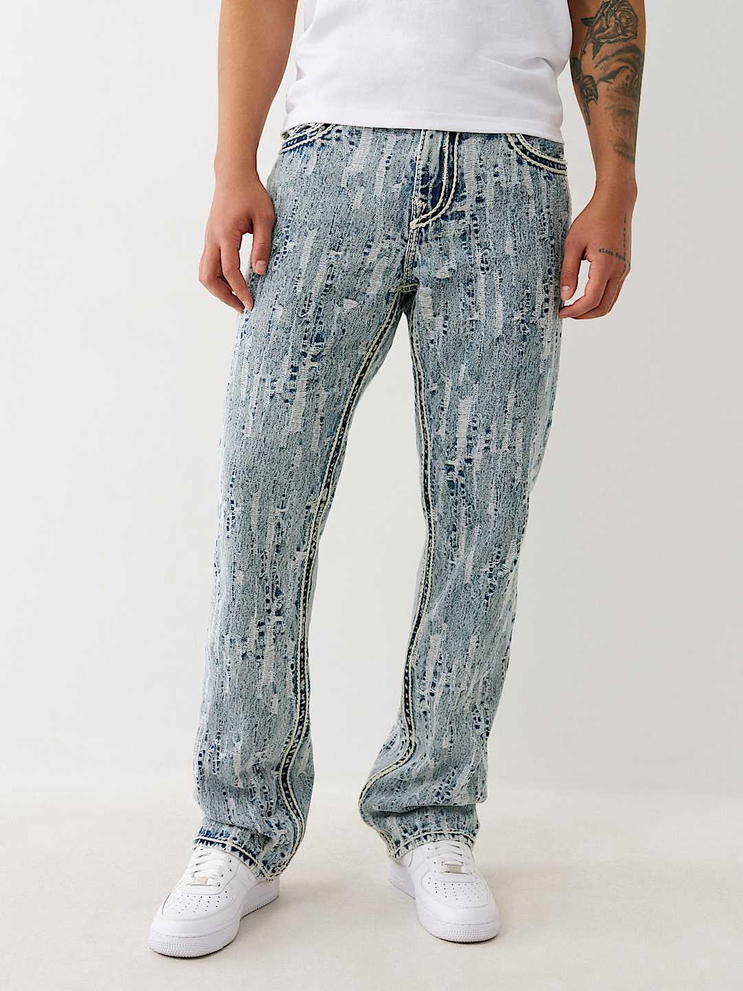 RICKY ULTRA DISTRESSED ROPE STITCH STRAIGHT JEAN