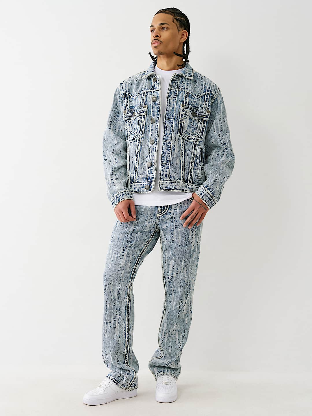 RICKY ULTRA DISTRESSED ROPE STITCH STRAIGHT JEAN