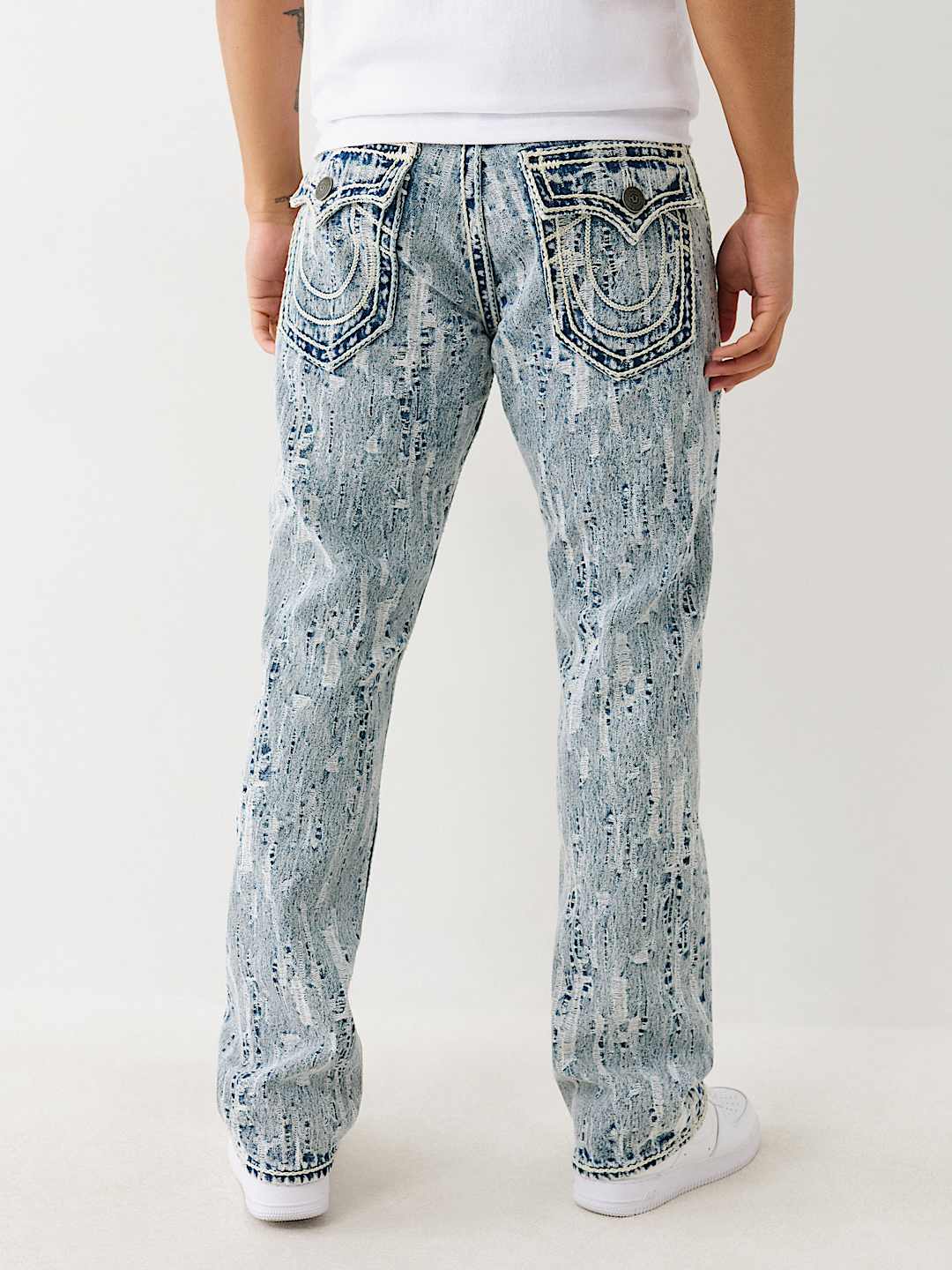 RICKY ULTRA DISTRESSED ROPE STITCH STRAIGHT JEAN