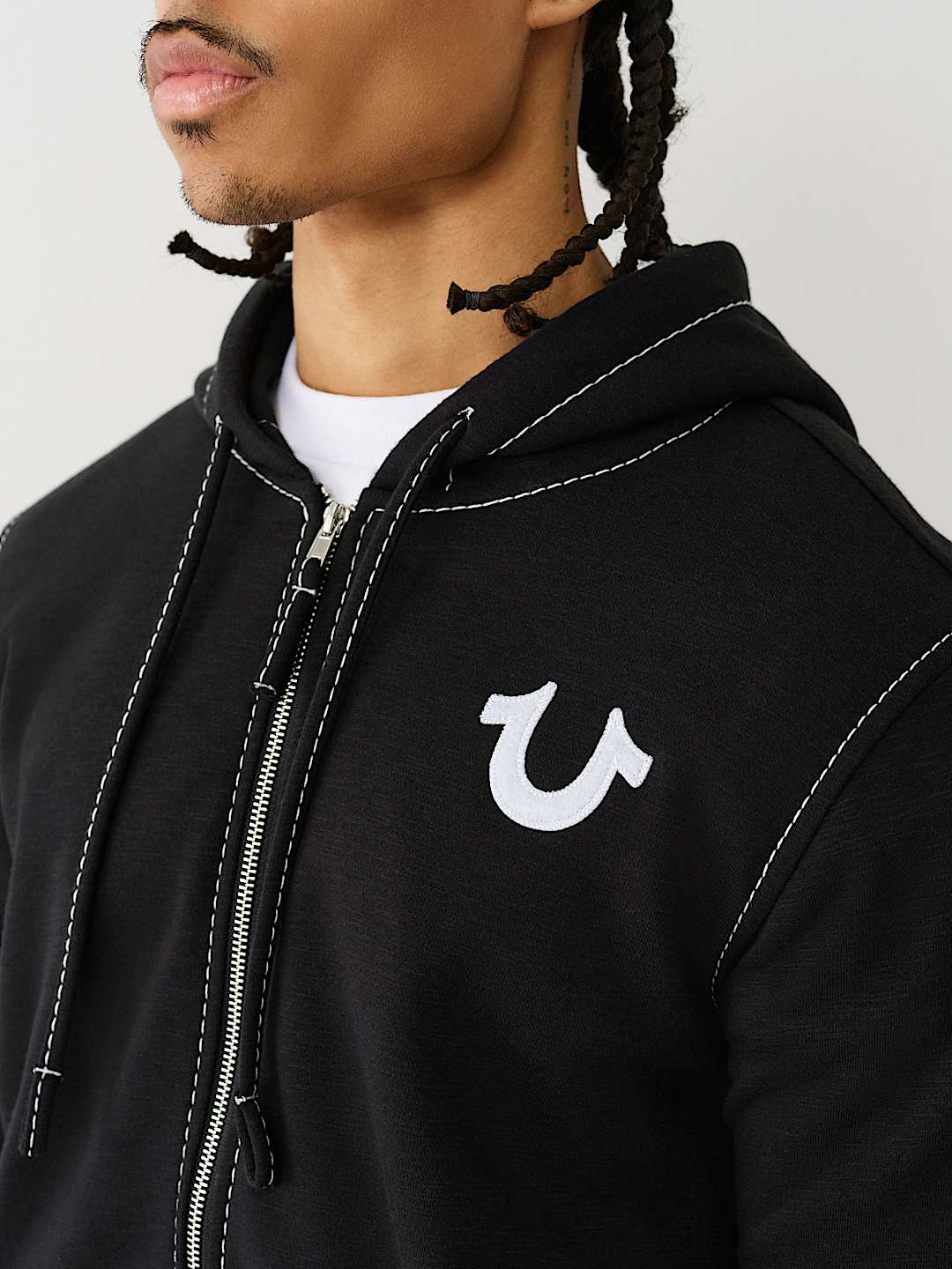 【TRUE RELIGION】★パーカー★ BIG T SLUB ZIP HOODIE BIG T SLUB ZIP HOODIE | True Religion