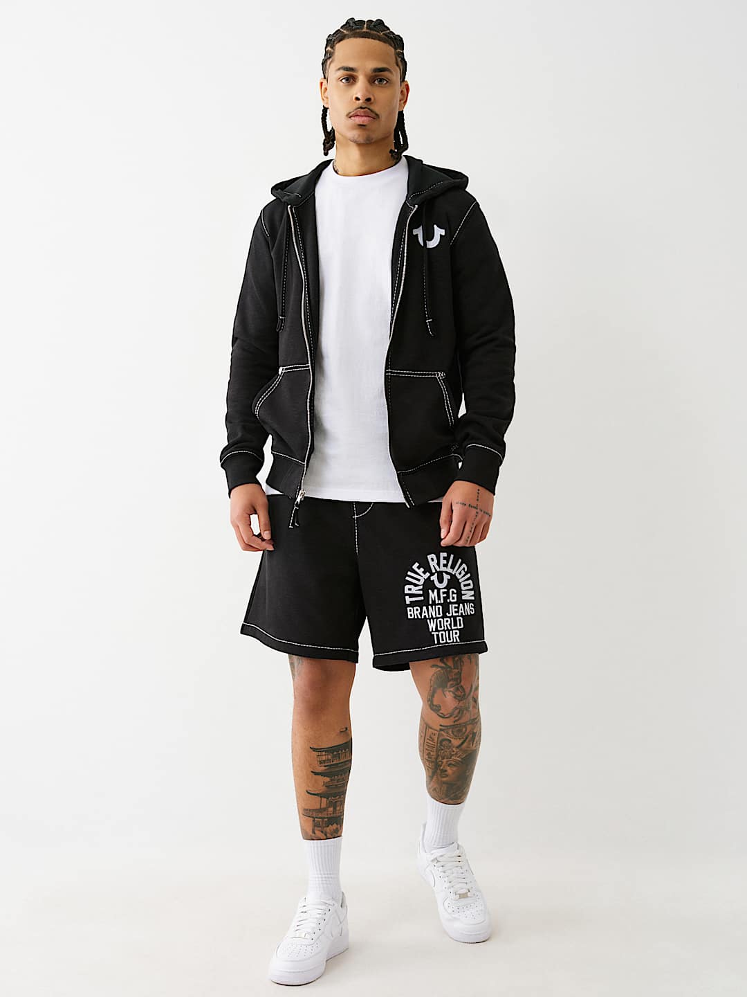 BIG T SLUB ZIP HOODIE