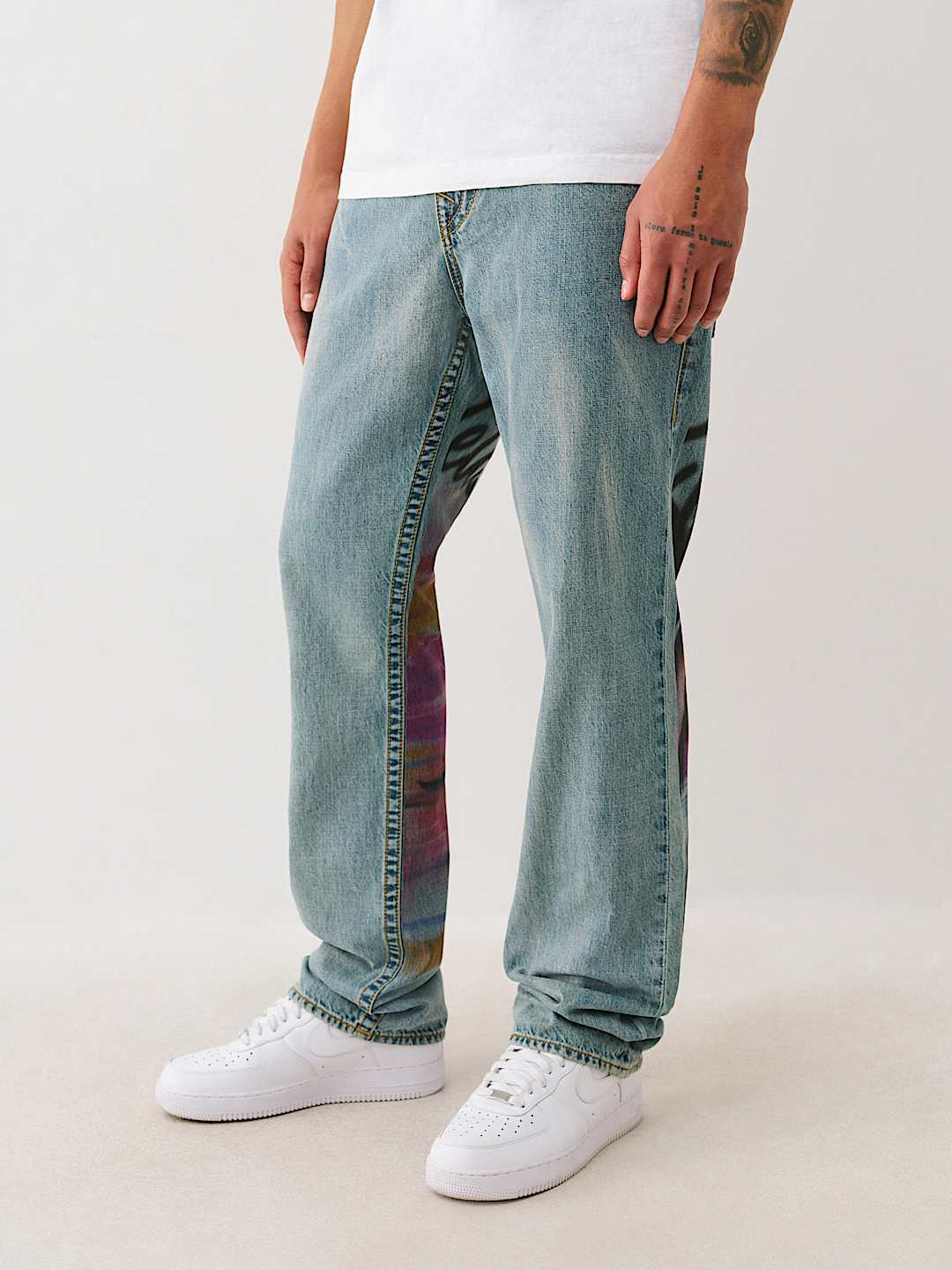 RICKY AIRBRUSH FLAP STRAIGHT JEAN 34”