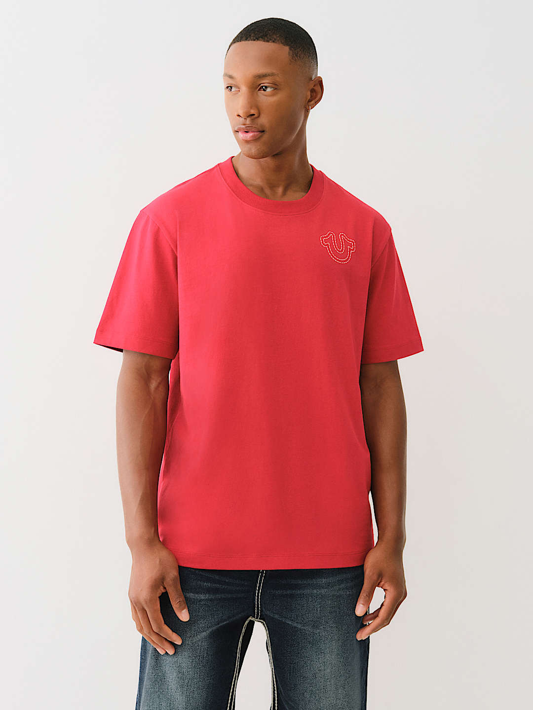 BIG T PUFF STITCH HEAVYWEIGHT TEE, image 2