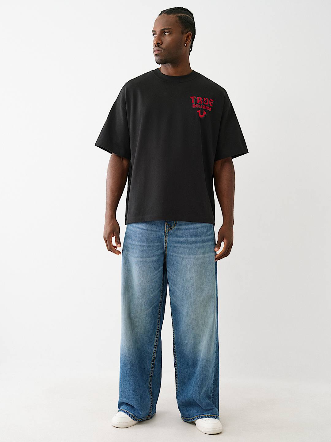 FLOCKED LOGO OVERSIZED TEE