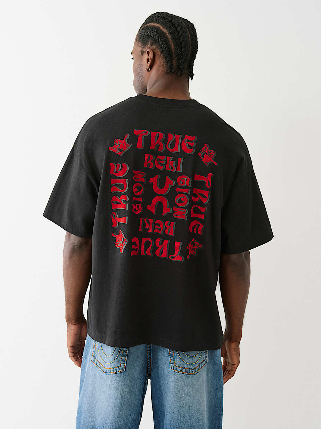FLOCKED LOGO OVERSIZED TEE