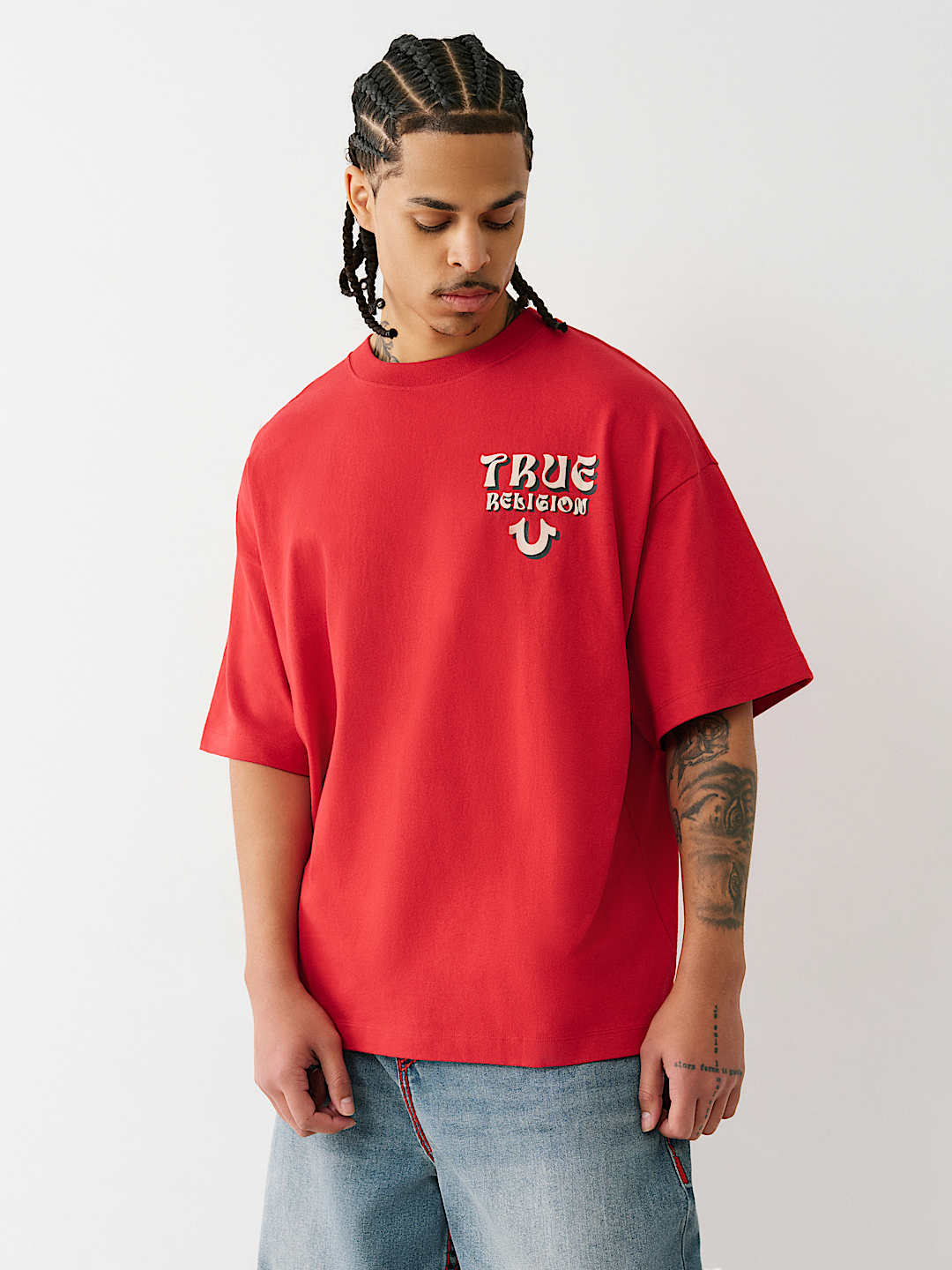 FLOCKED LOGO OVERSIZED TEE, image 2