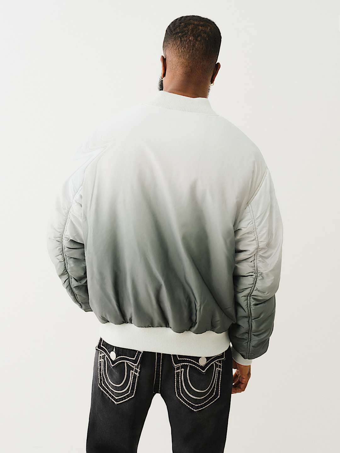 OMBRE BOMBER JACKET - Lagoon Green | True Religion
