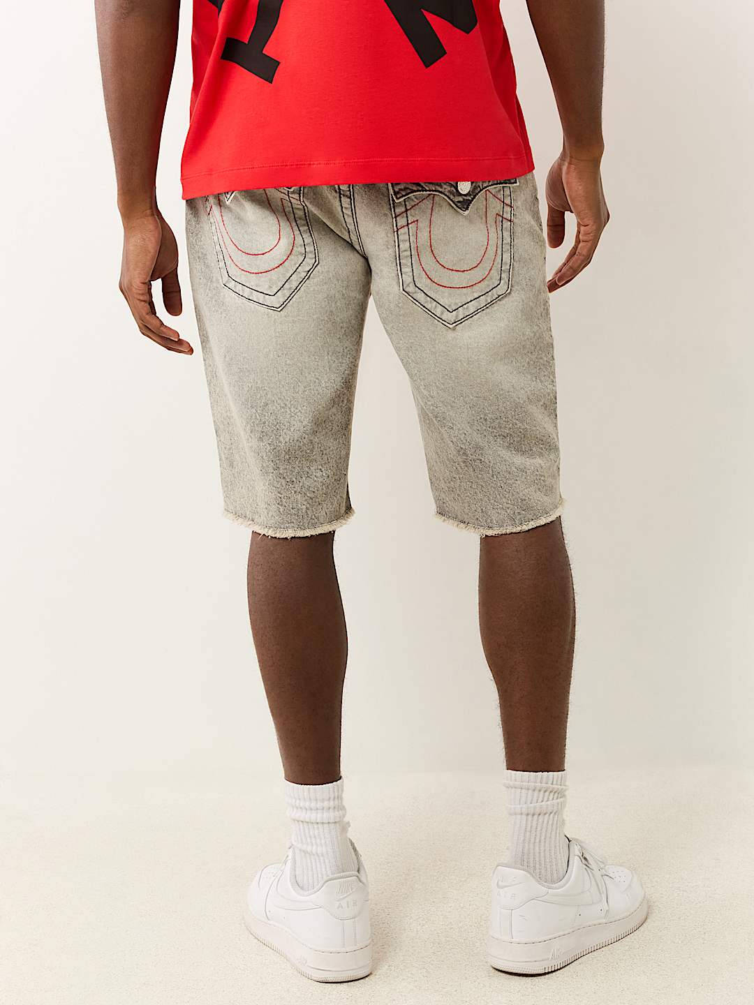 RICKY FRAYED FLAP DENIM SHORT