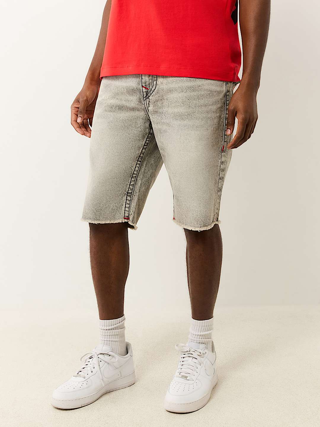 RICKY FRAYED FLAP DENIM SHORT