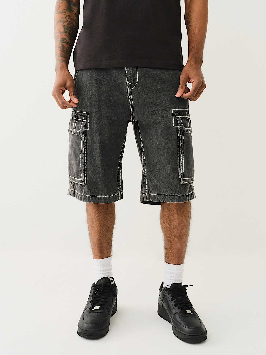 VINNY BIG T DENIM CARGO SHORT